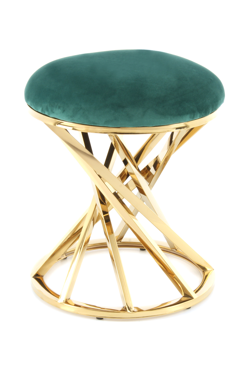 Kayoom Hocker Wesley 325 Grün / Gold