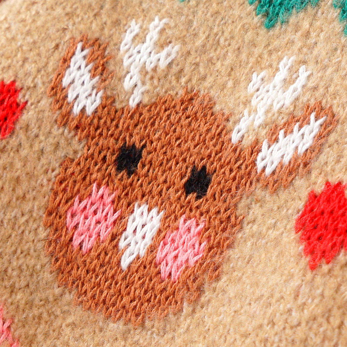 Mädchen Weihnachtsstrickjacke gemustert