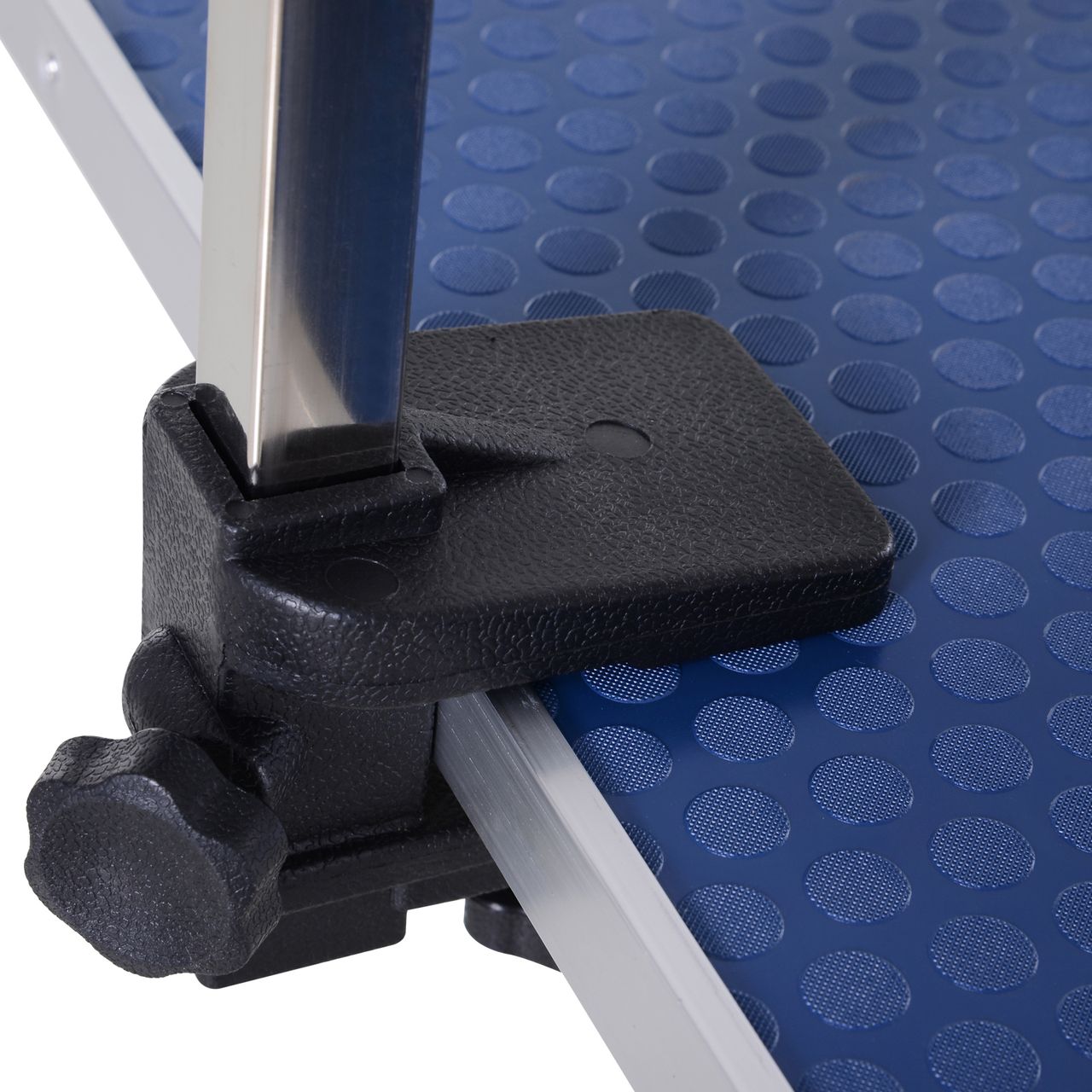 PawHut Trimmtisch Tierpflegetisch Schertisch Pflegetisch mit Unterkorb für Hunde höhenverstellbar klappbar Edelstahl Metall Blau 107 x 60 x 170 cm