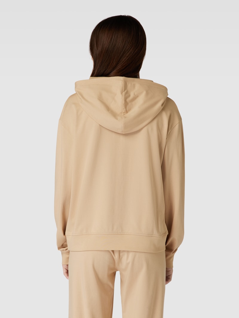 Hoodie mit Logo-Print Modell 'SHUFFLE' in beige