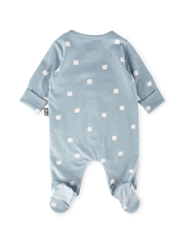 Sigikid Overall mit Füßchen und Klappbündchen an den Ärmeln Classic Baby in blau günstig kaufen