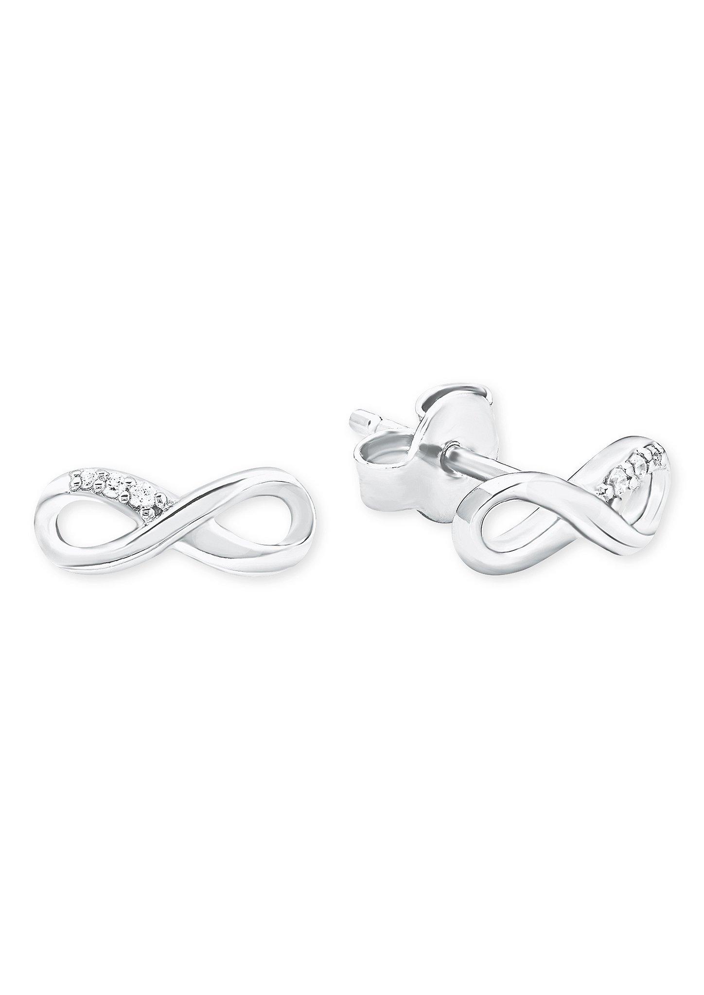 Silberne Ohrstecker Infinity mit Zirkonia  272.704.6414.0777-05E0