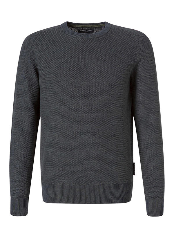 Marc O'Polo, Pullover, Baumwolle-Wolle, blau-grün meliert