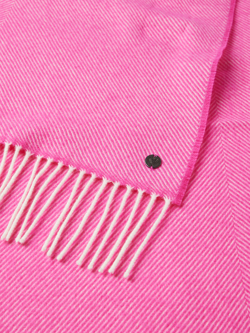 Schal mit Streifenmuster in pink