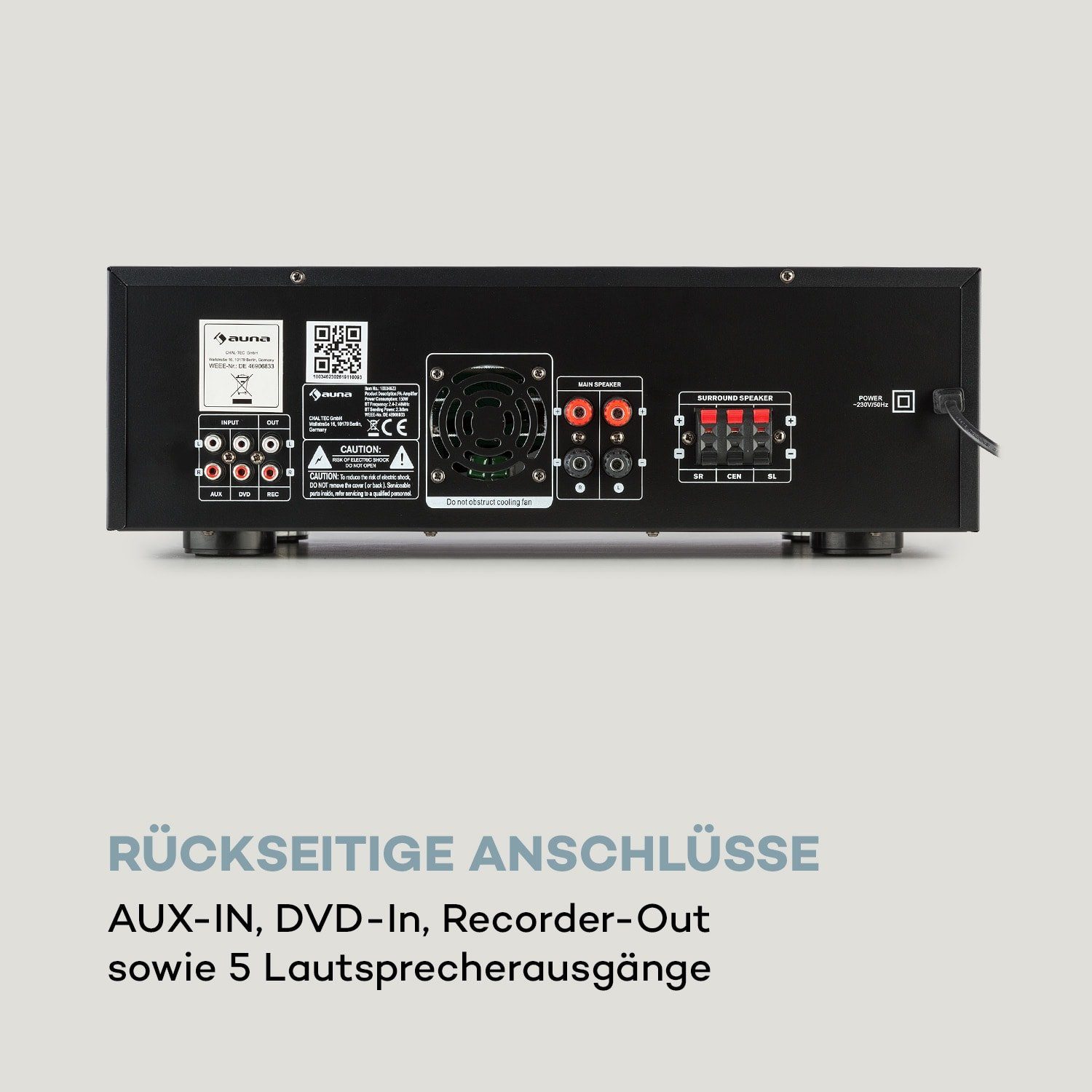 Auna AMP-218 BT Audioverstärker (Anzahl Kanäle: 3)