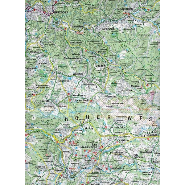Siegerland - Hoher Westerwald 1 : 70 000 - Fahrradkarte