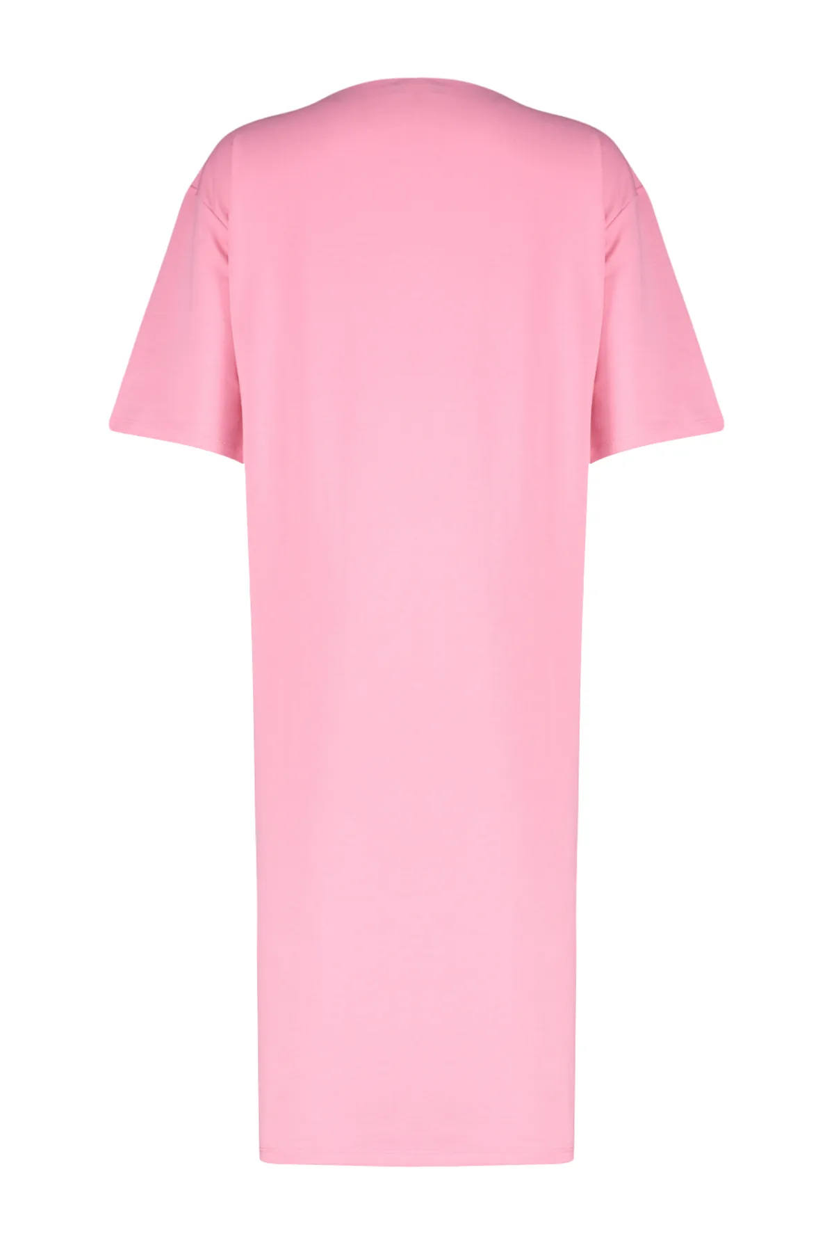 Trendyol Collection  Rosa besticktes, entspannt/bequem geschnittenes Rundhals-Midi-Strickkleid TWOSS21EL0175