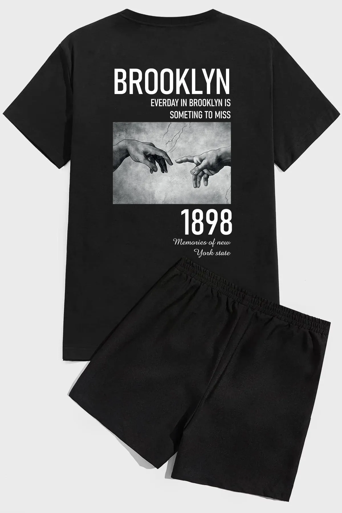 uyguntarz  1898 Shorts-Set mit Brooklyn-Print