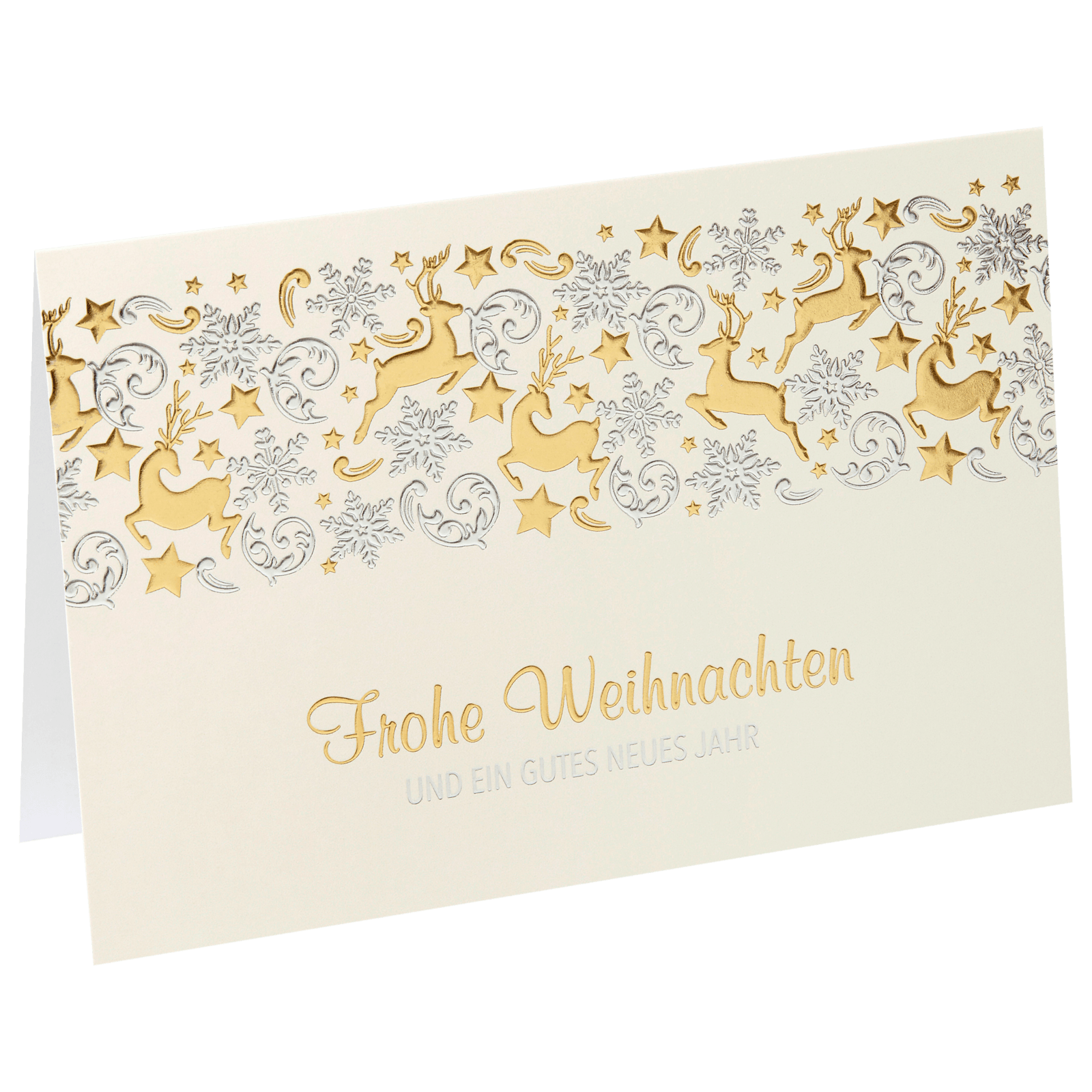 Weihnachtskarte gold/silber 1 Stück