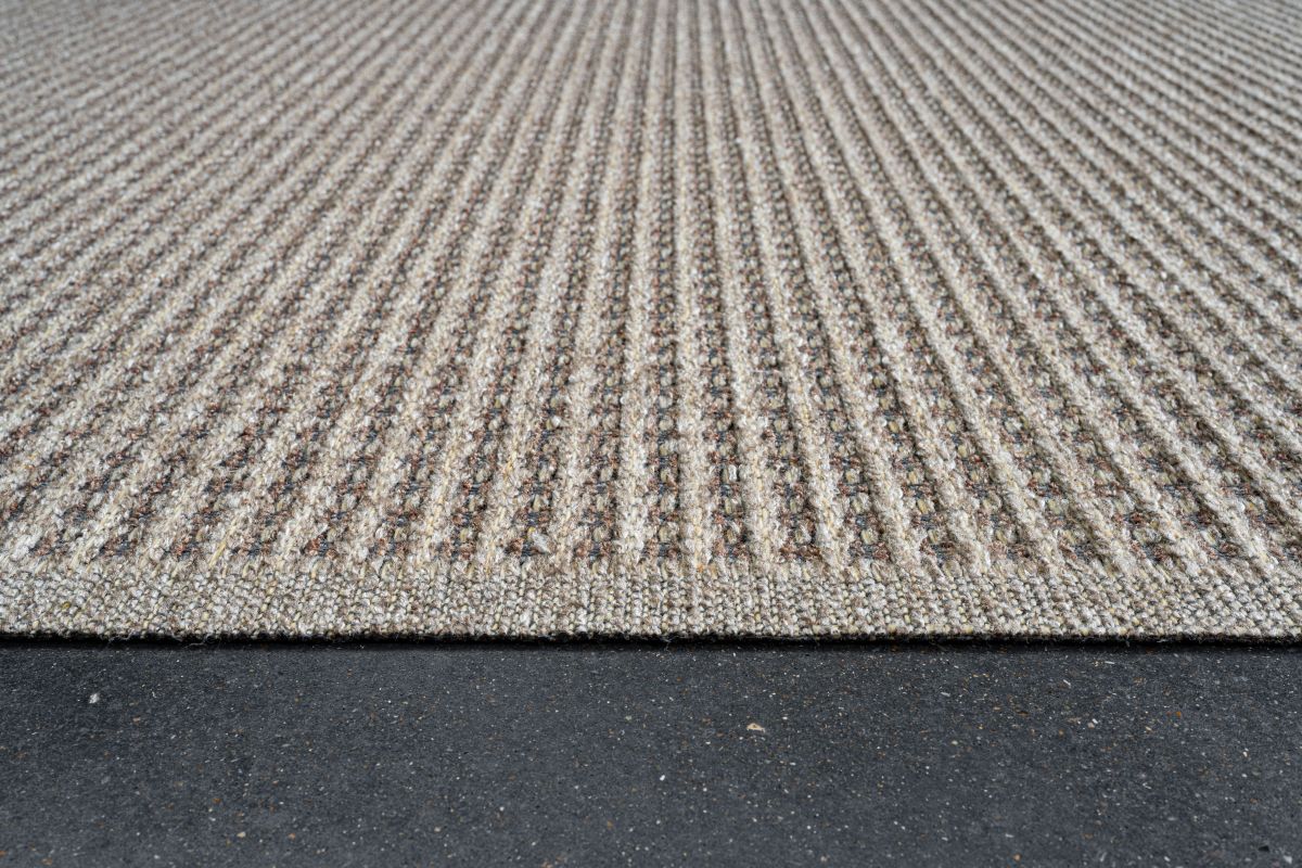 Webteppich Korund Braun Grau 80 x 150 cm