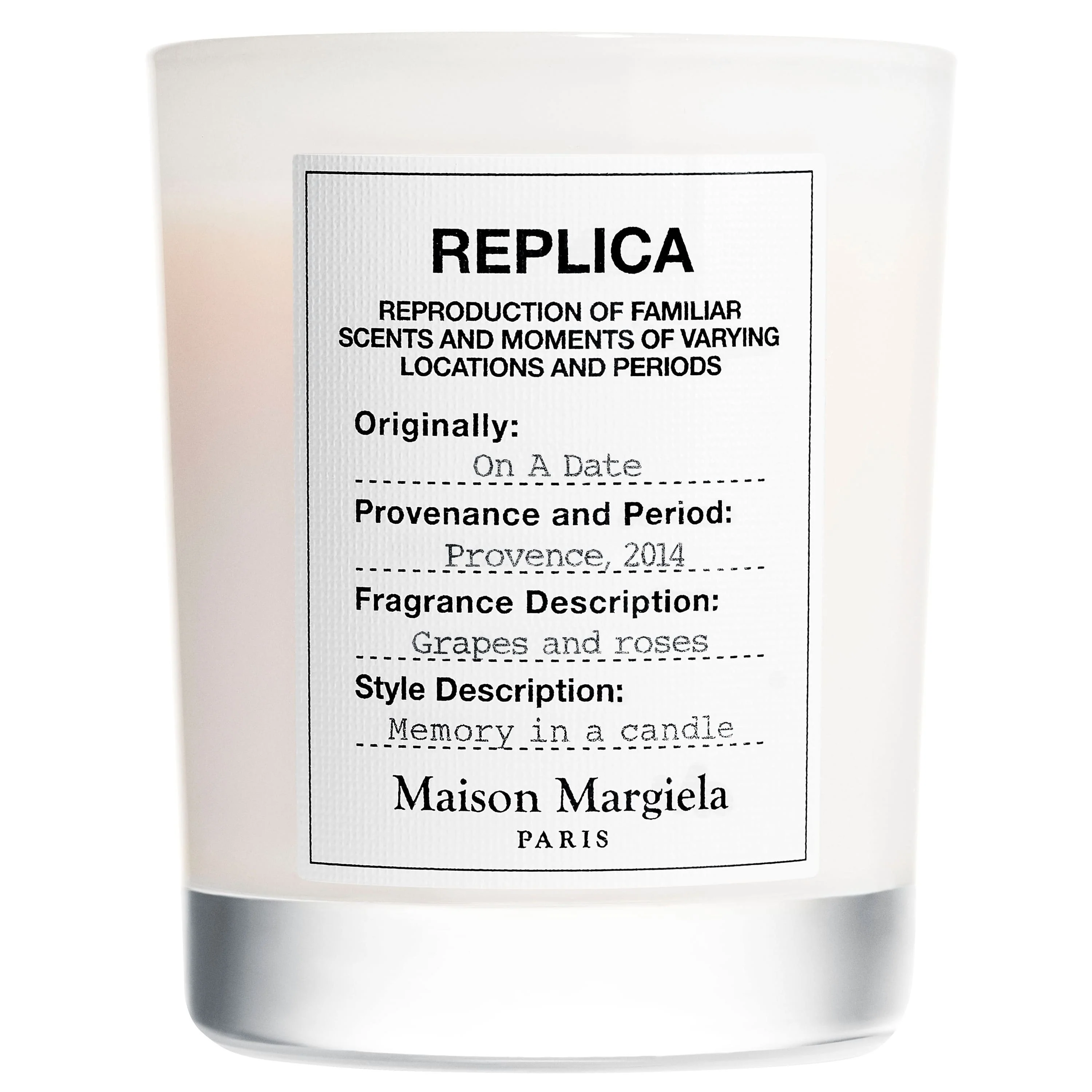 Replica On A Date Candle - Candela Profumata