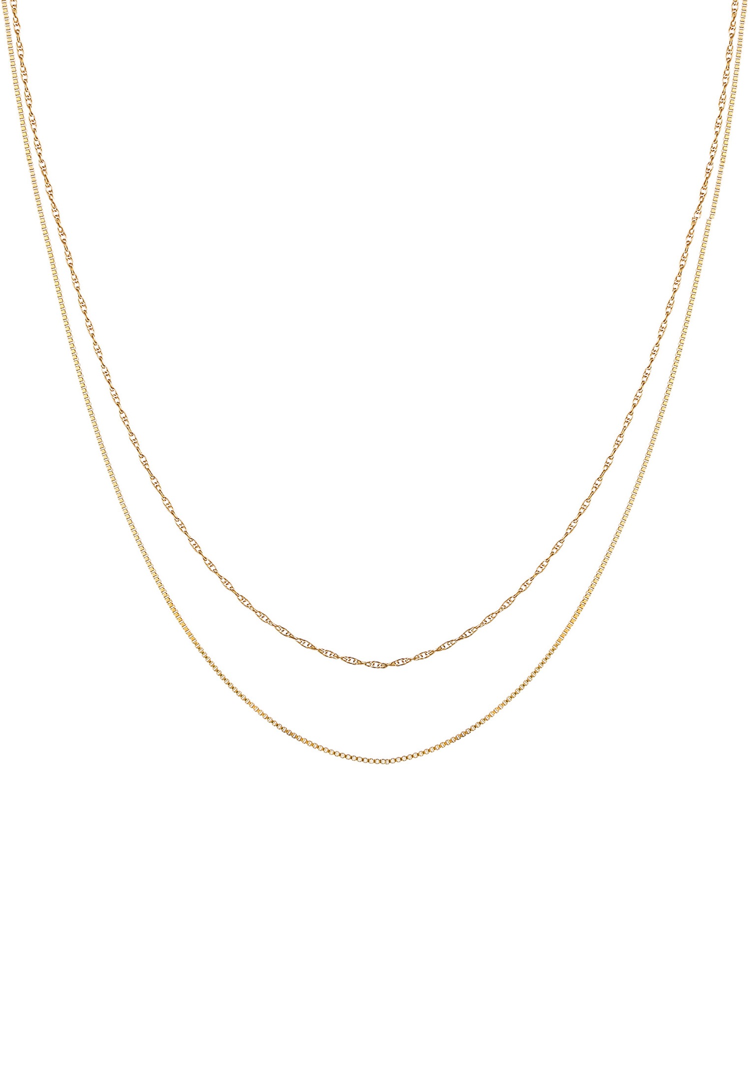 Ogrlica Elli Choker z beneško verižico in osnovno obliko za ženske - (925/1000) srebro