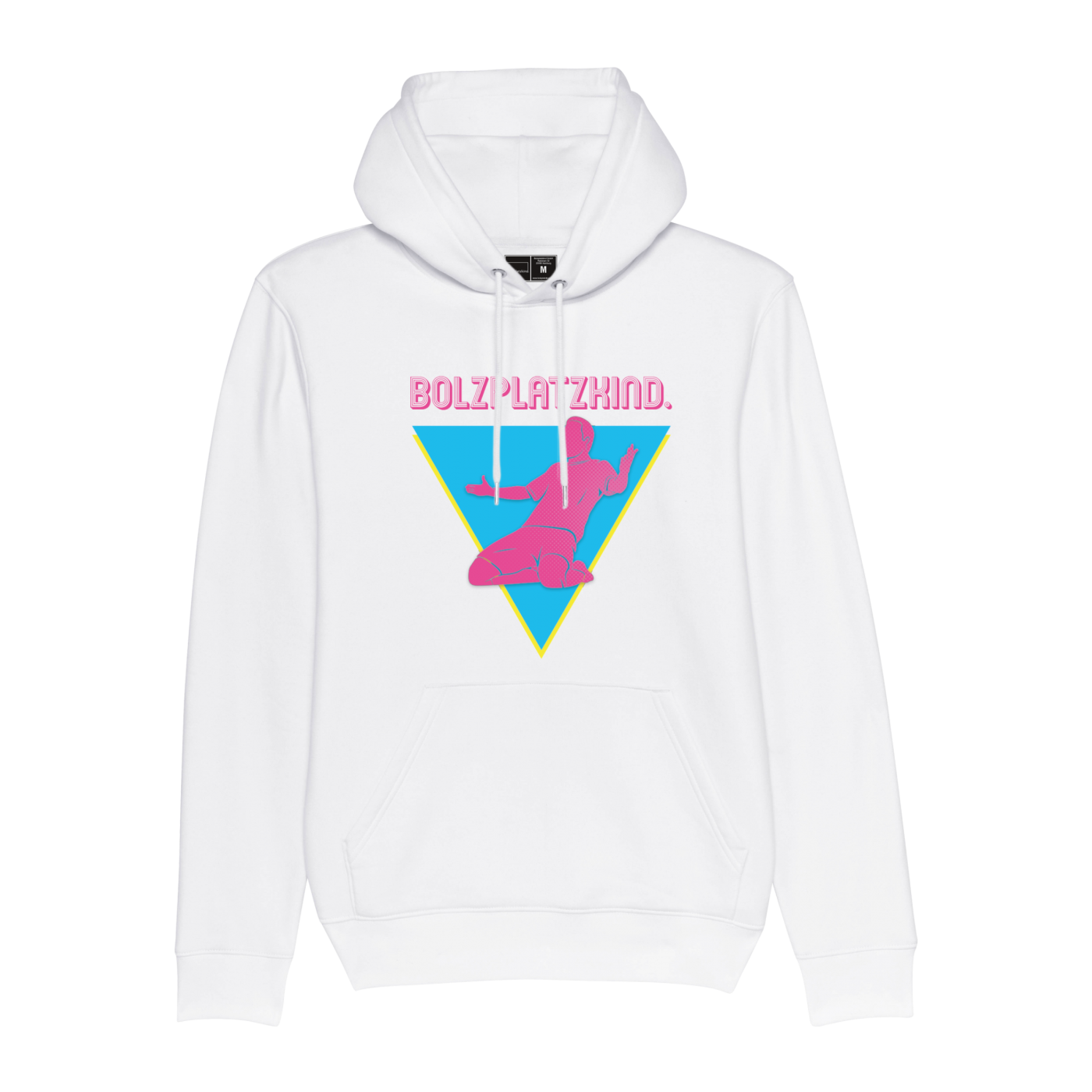 Bolzplatzkind "80er Jahre" Straddle Hoody Weiss