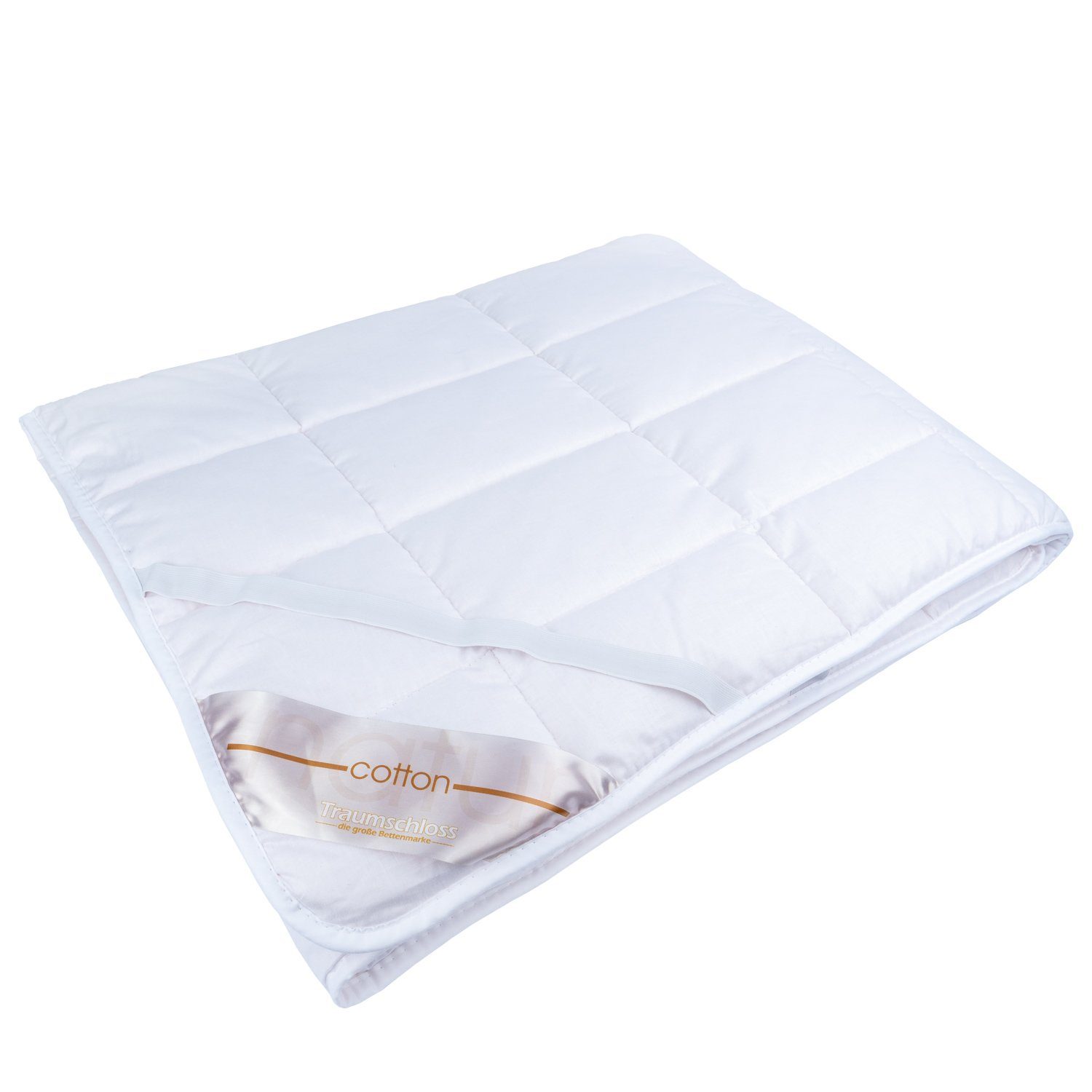 Matratzenauflage Cotton Traumschloss, Unterbett mit 4 Eckspanngummis