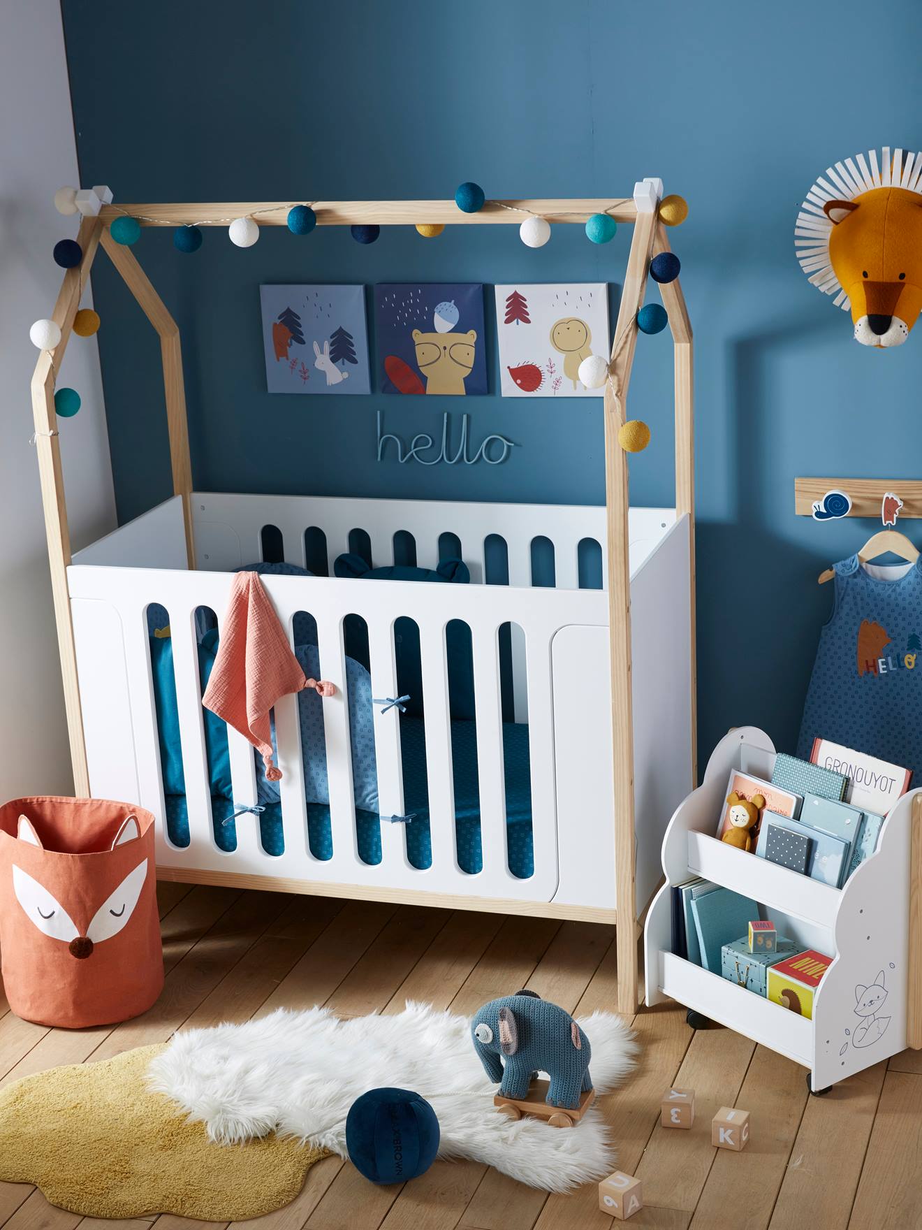 Vertbaudet Baby Kombi-Hausbett KOKOSNUSS - sand
