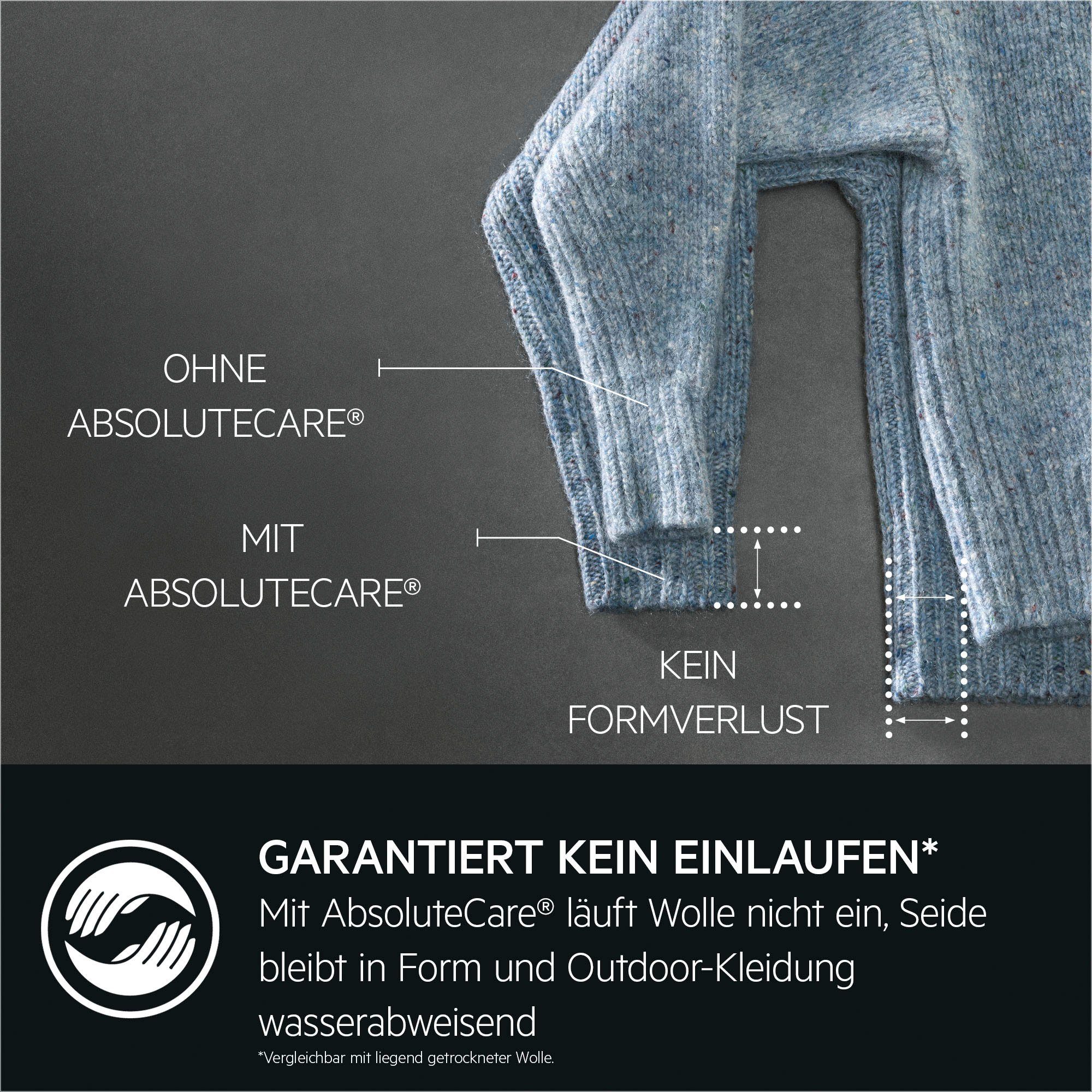 AEG Wärmepumpentrockner 9000 AbsoluteCare® Plus TR9W75680, 8 kg, AbsoluteCare®Plus ​ - perfekte Trockenergebnisse bei allen Textilien