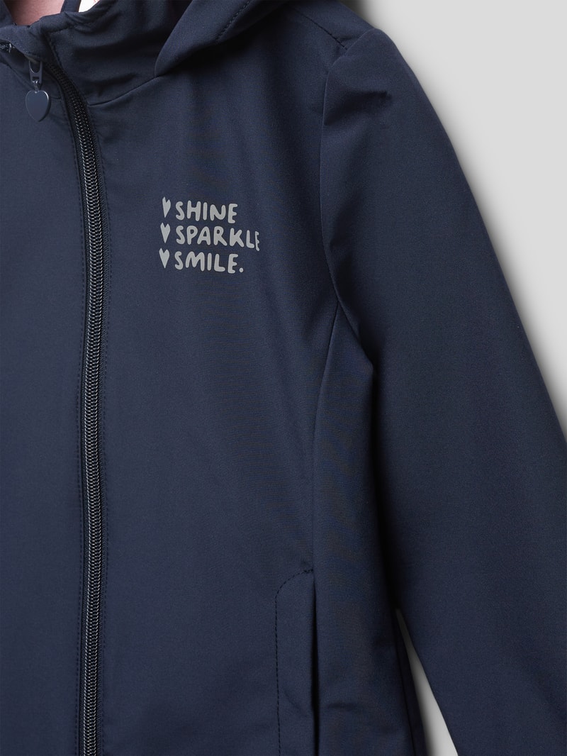 Jacke mit Statement-Print in marineblau