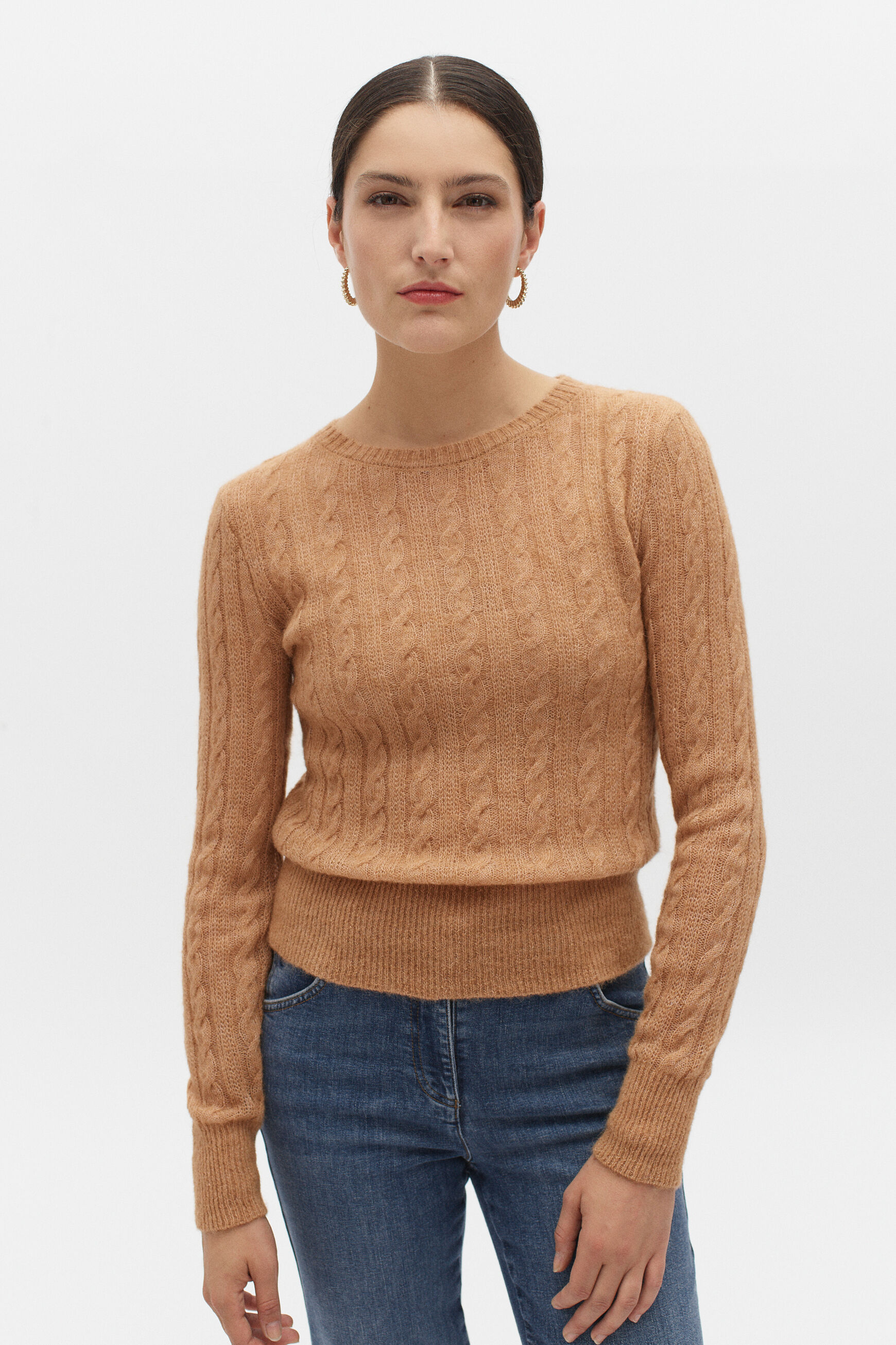 pull danya camel femme