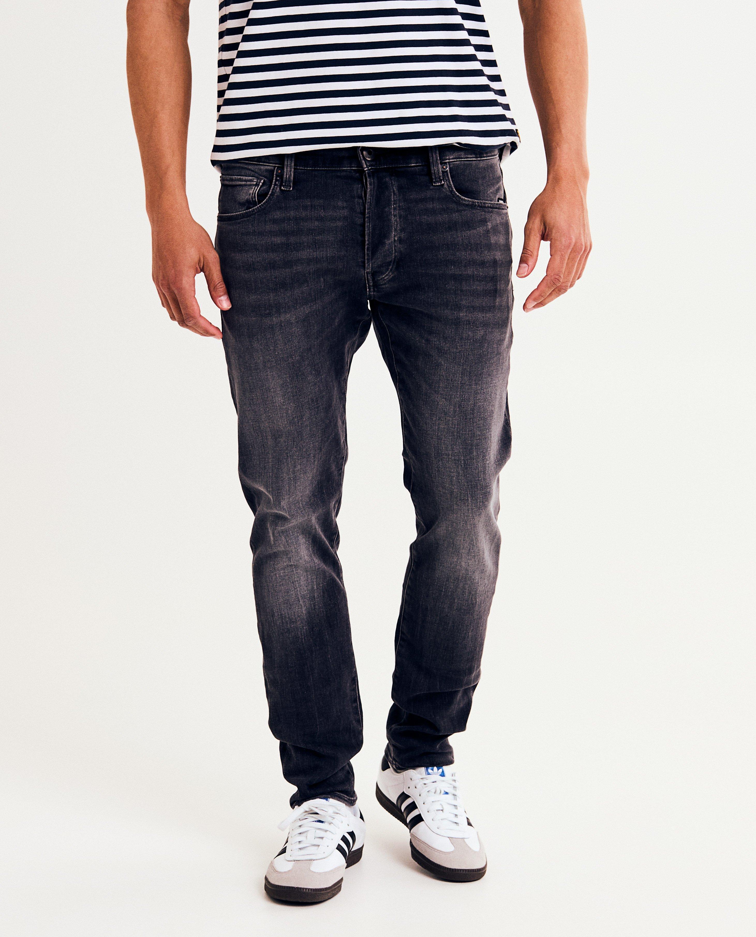Blugi G-star negri, croială slim fit negri