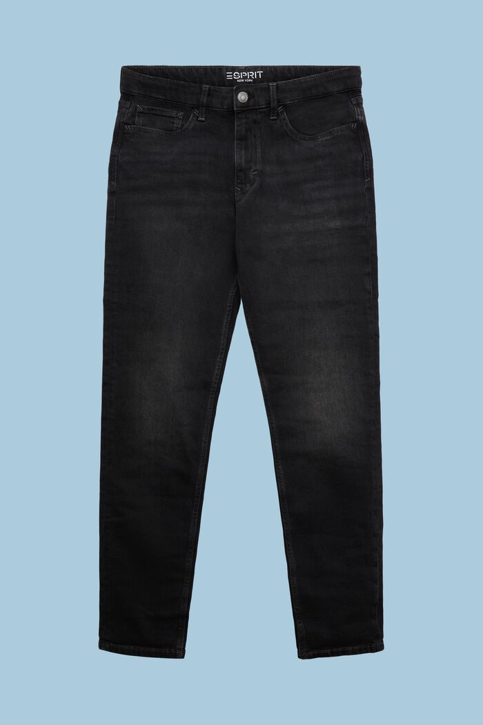 Gerade, konische Jeans mit mittelhohem Bund