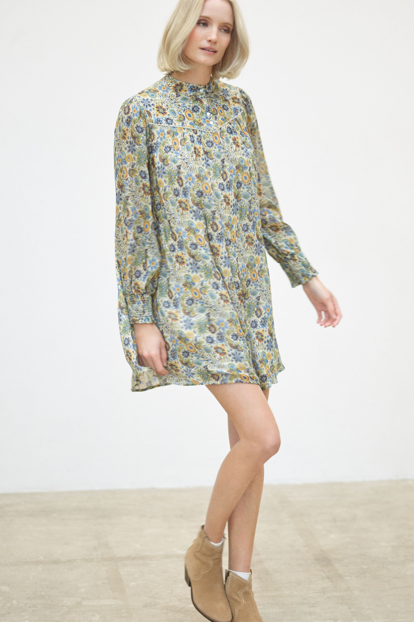 robe anderson jaune clair femme