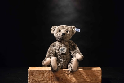 Richard Steiff Teddybär, 28 cm, hellgrau
