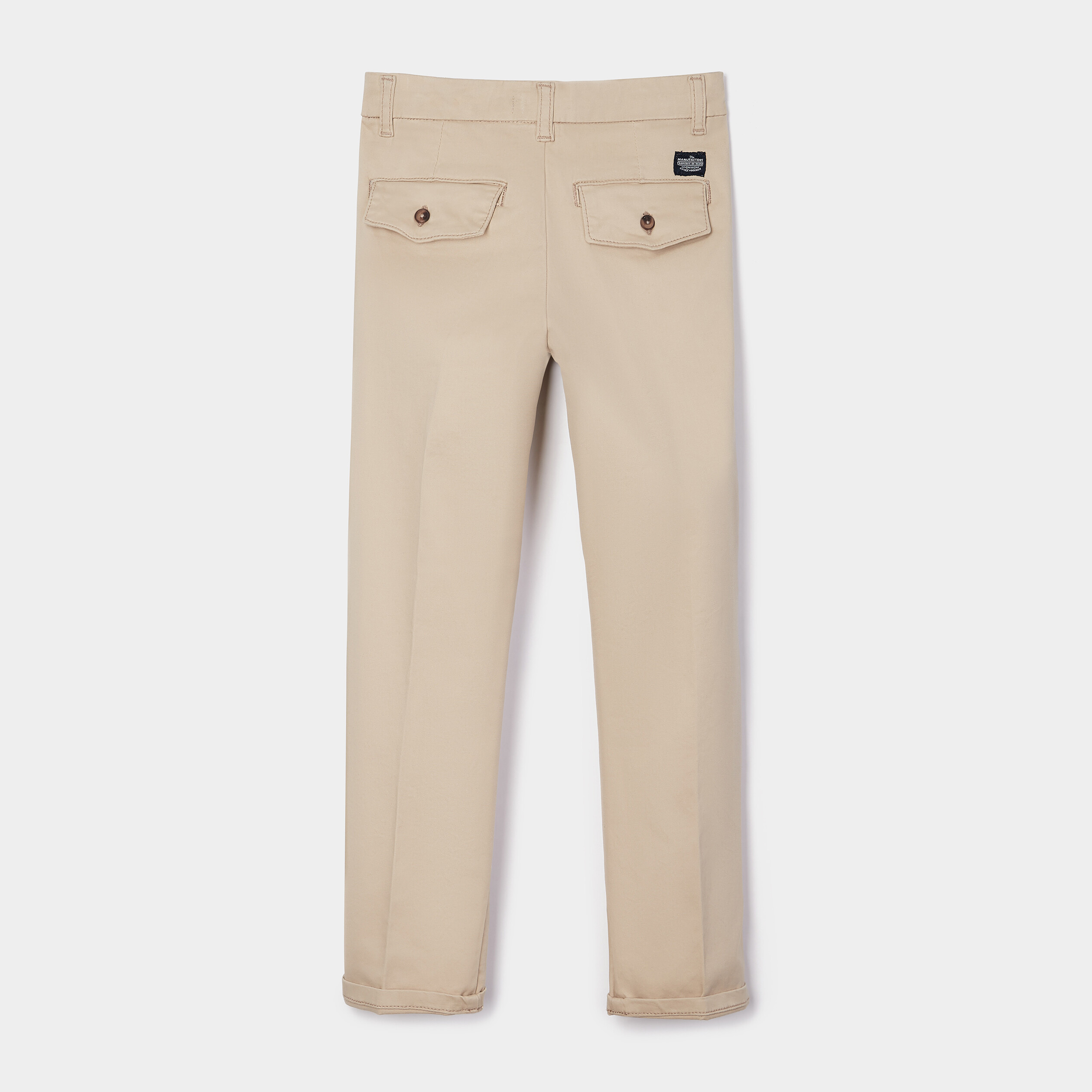 Pantalon slim coton Creeks beige garçon | La Halle
