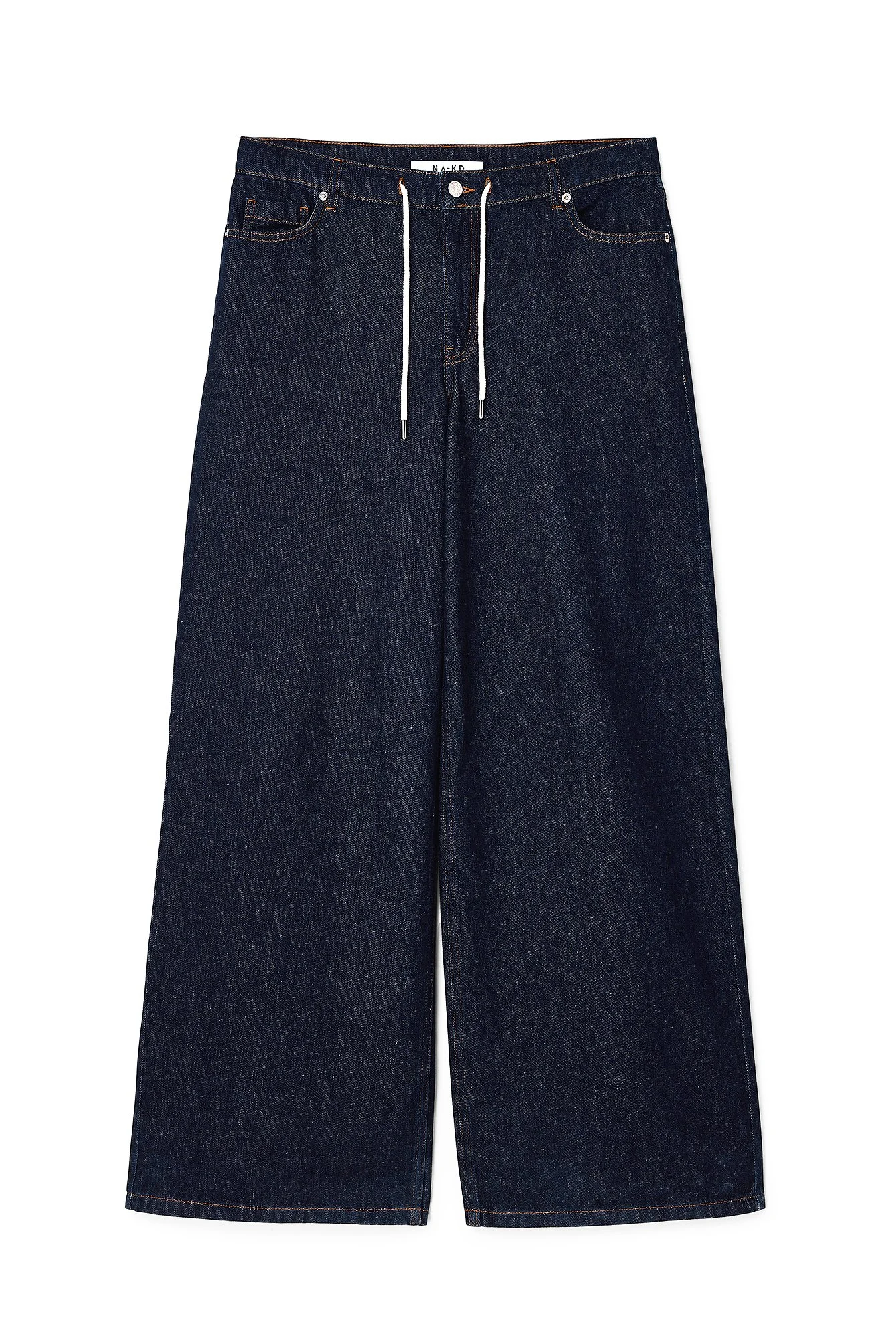Jeans mit halbhoher Taille und Tunnelzug