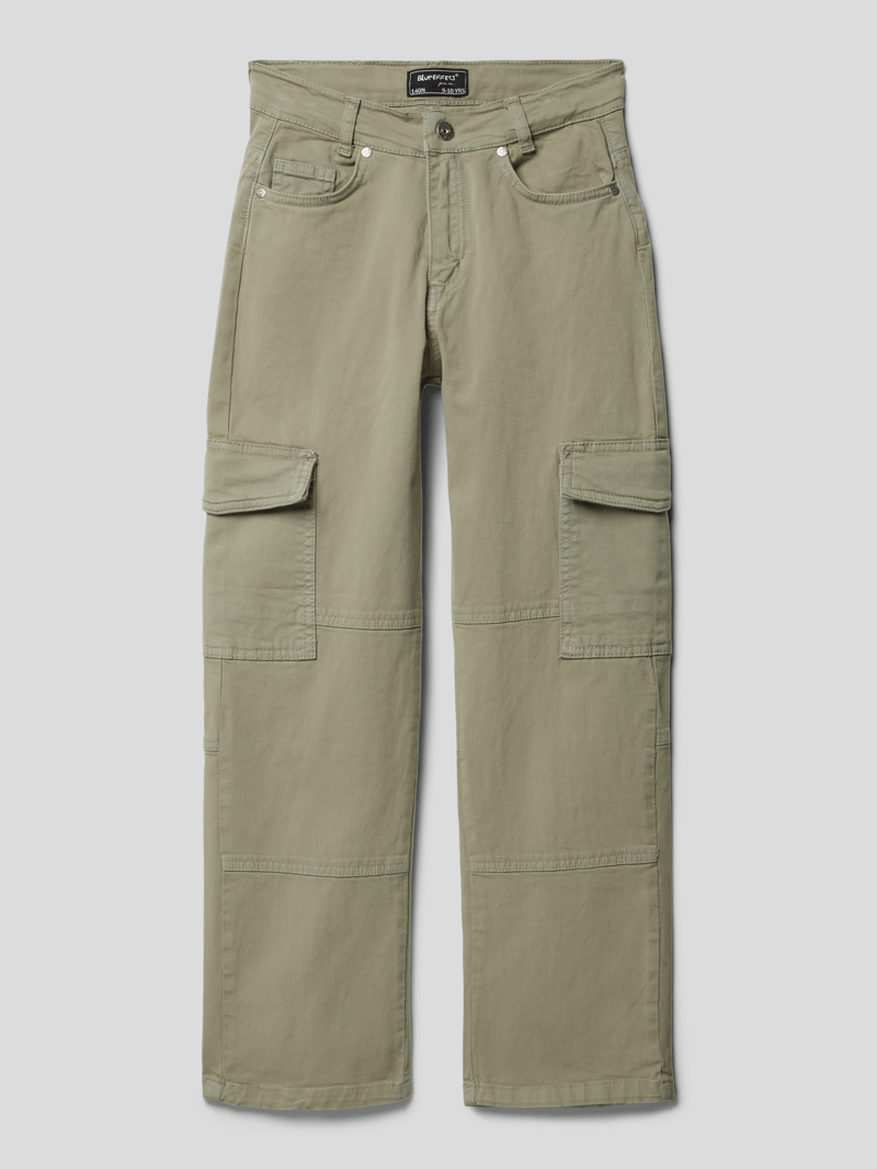 Cargohose mit Label-Details in lindgrün