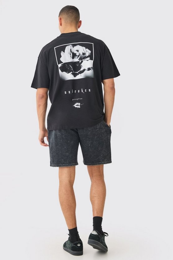 Lockere Shorts mit Acid-Waschung