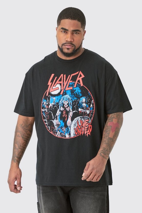 Plus T-Shirt mit lizenziertem Slayer-Print