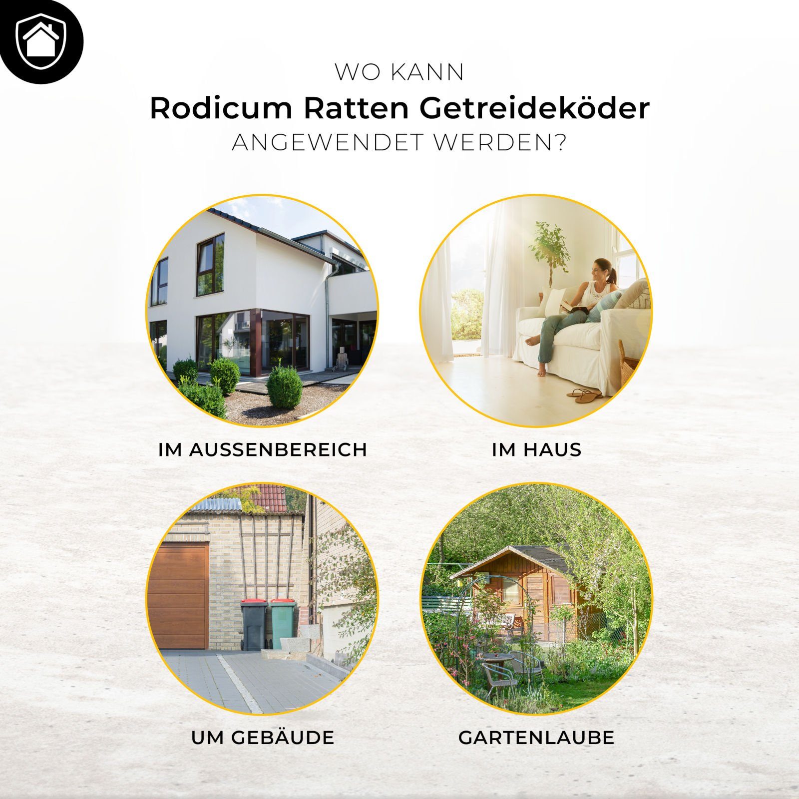 Protect Home Gift-Rattenköder Protect Home Rodicum Ratten Getreideköder - 400 g