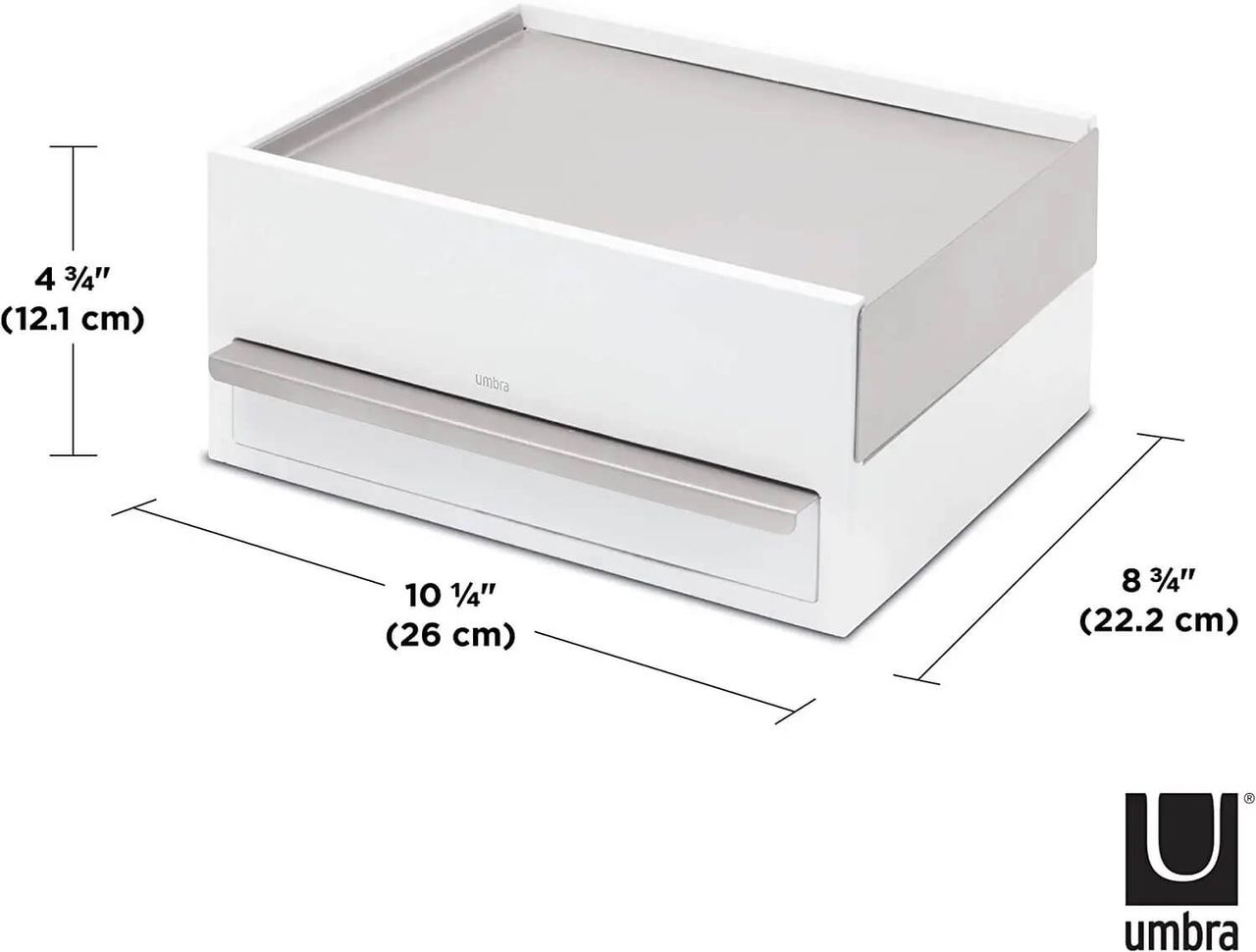 trends4cents Umbra STOWIT Schmuckkasten 290245-670 in White/Nickel Design Schmuckbox Etui Aufbewahrung