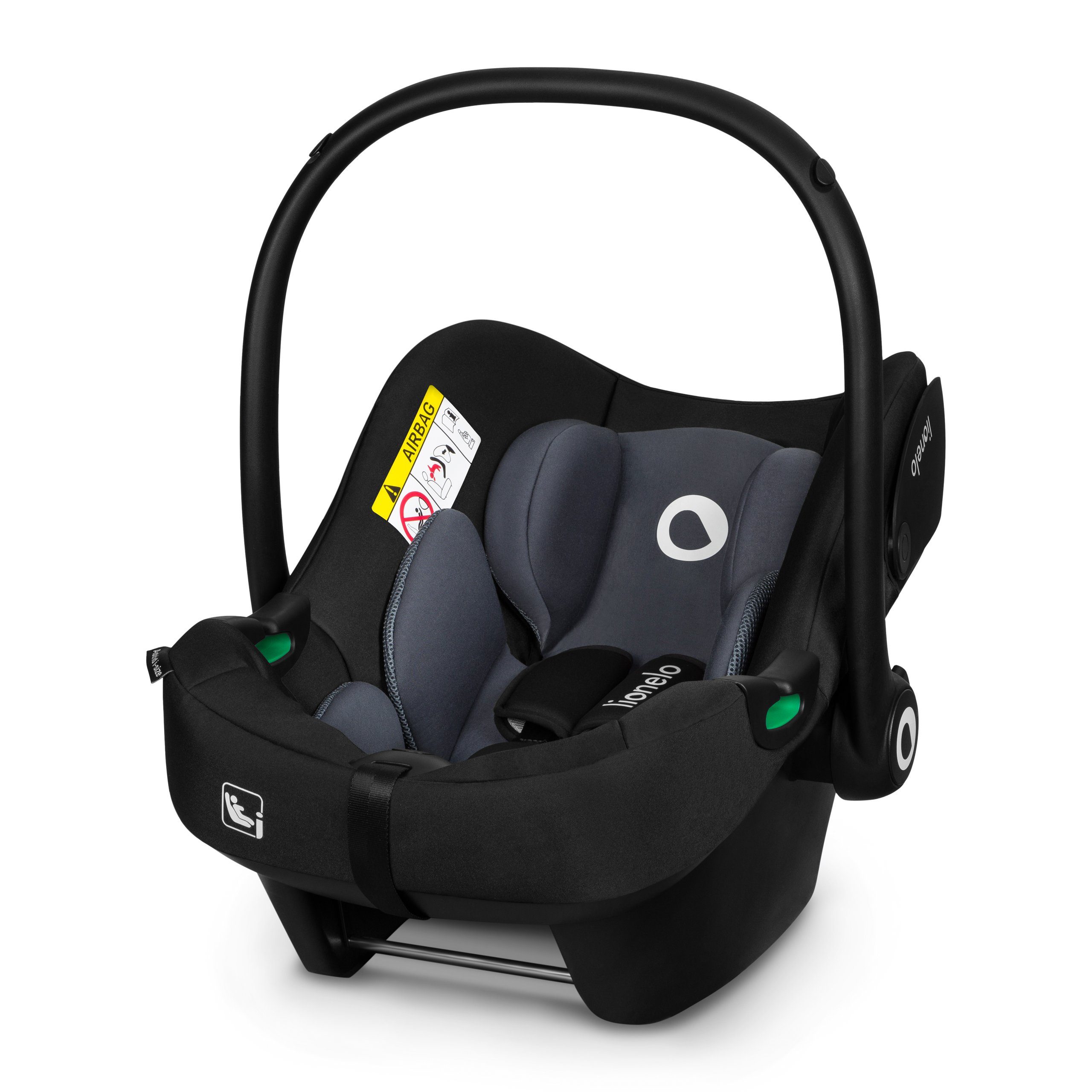 lionelo Babyschale ASTRID I-SIZE, ab: ab Geburt, bis: bis 87 cm, ab: 1,00 kg, bis: 16,00 kg, (Set), Sehr stabiler Träger, Höhenverstellung, Modernes Design