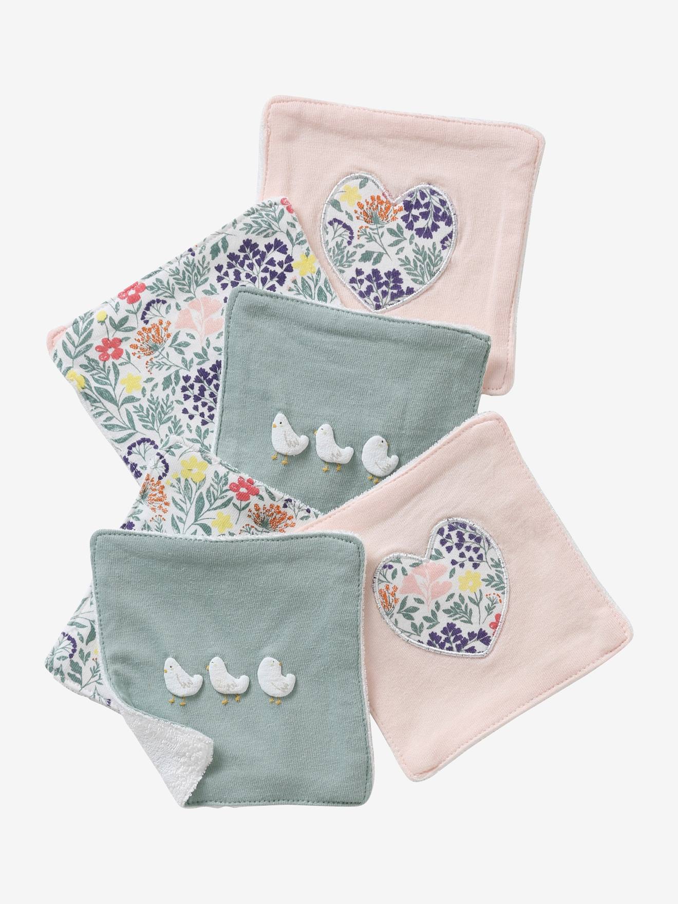 Lot de 6 lingettes lavables champêtre