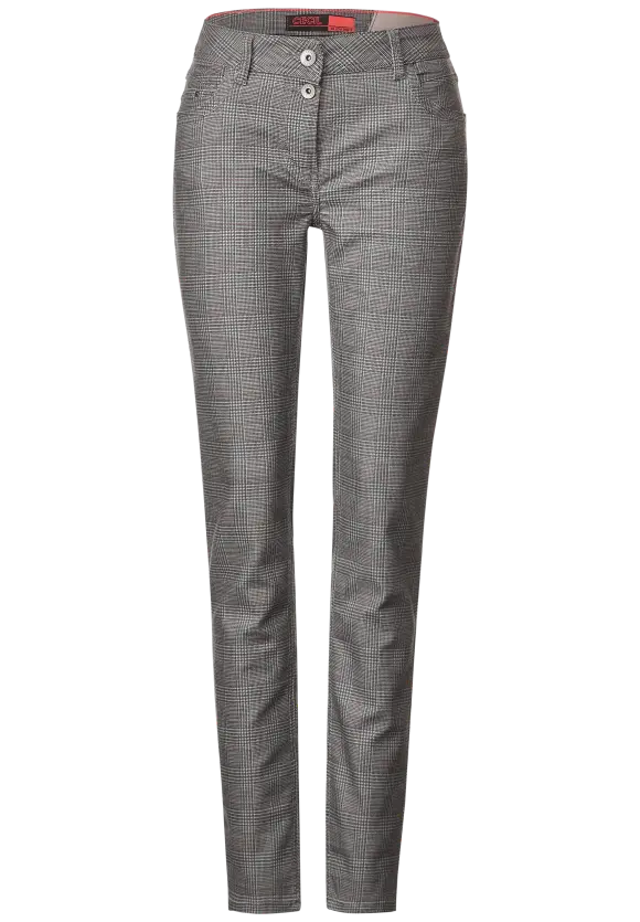 CECIL Karierte Casual Fit Hose