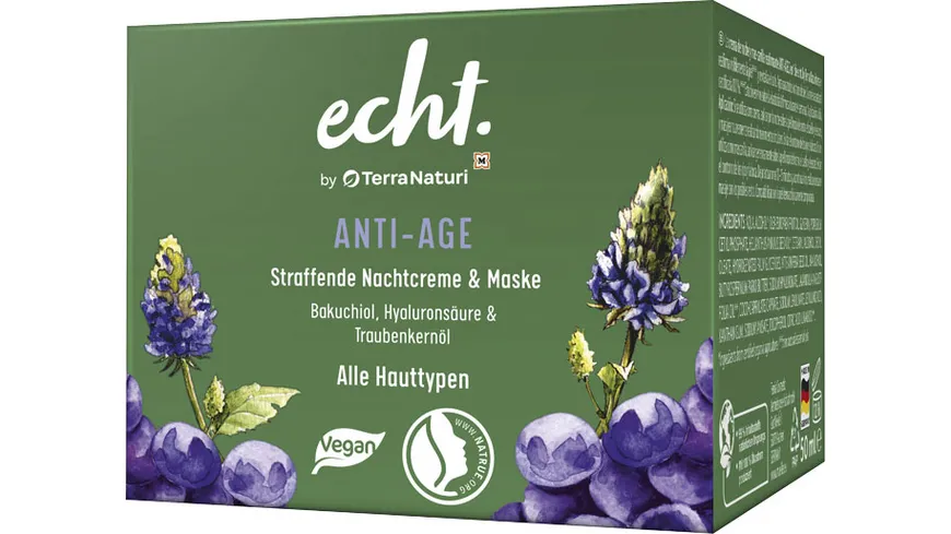 echt. by Terra Naturi ANTI-AGE straffende Nachtcreme & Maske 50 ml