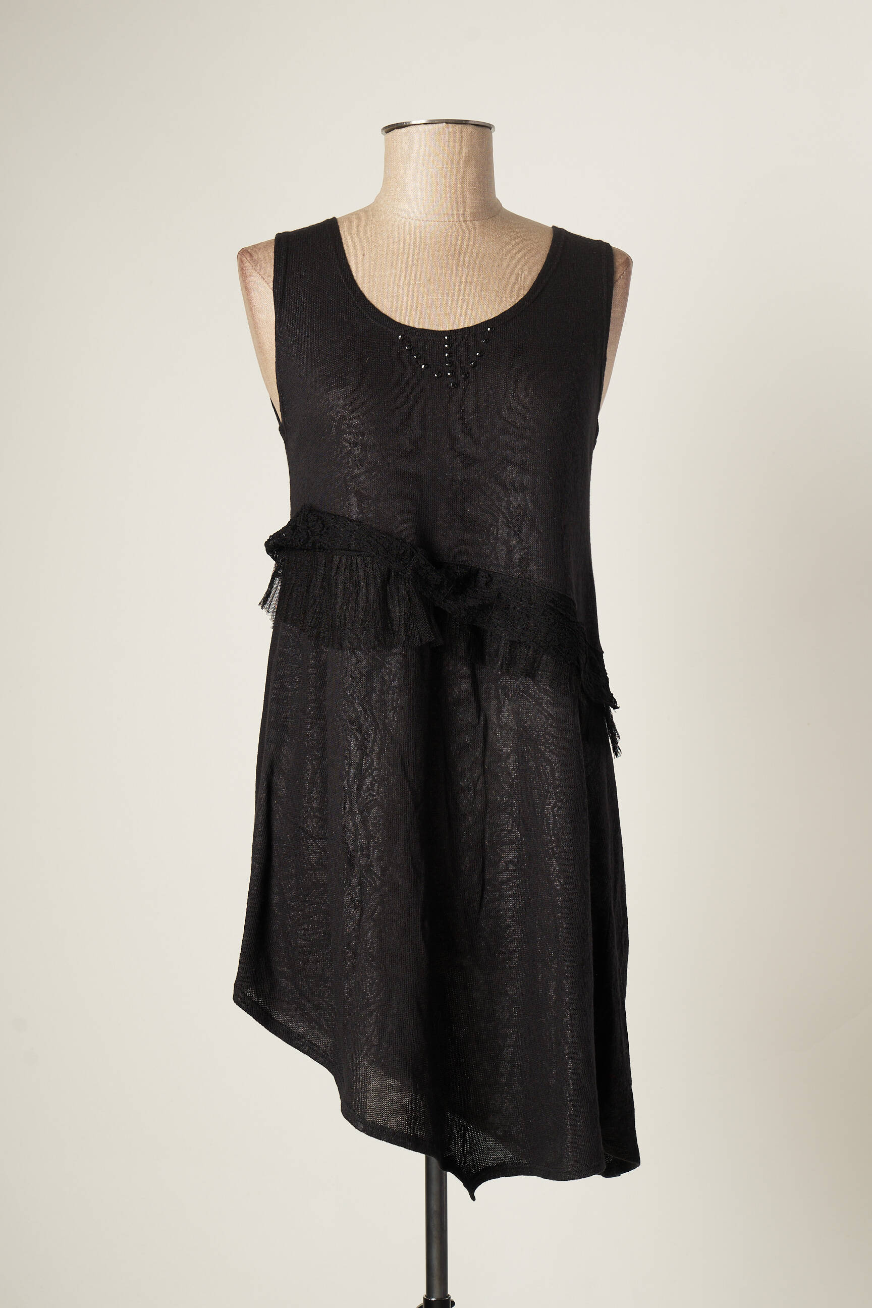 Caty Lesca Tuniquesansmanche Femme couleur noir