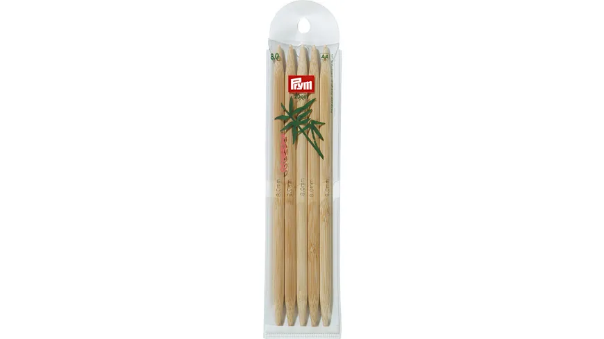 Prym Strumpfstricknadeln Bambus Stärke 8
