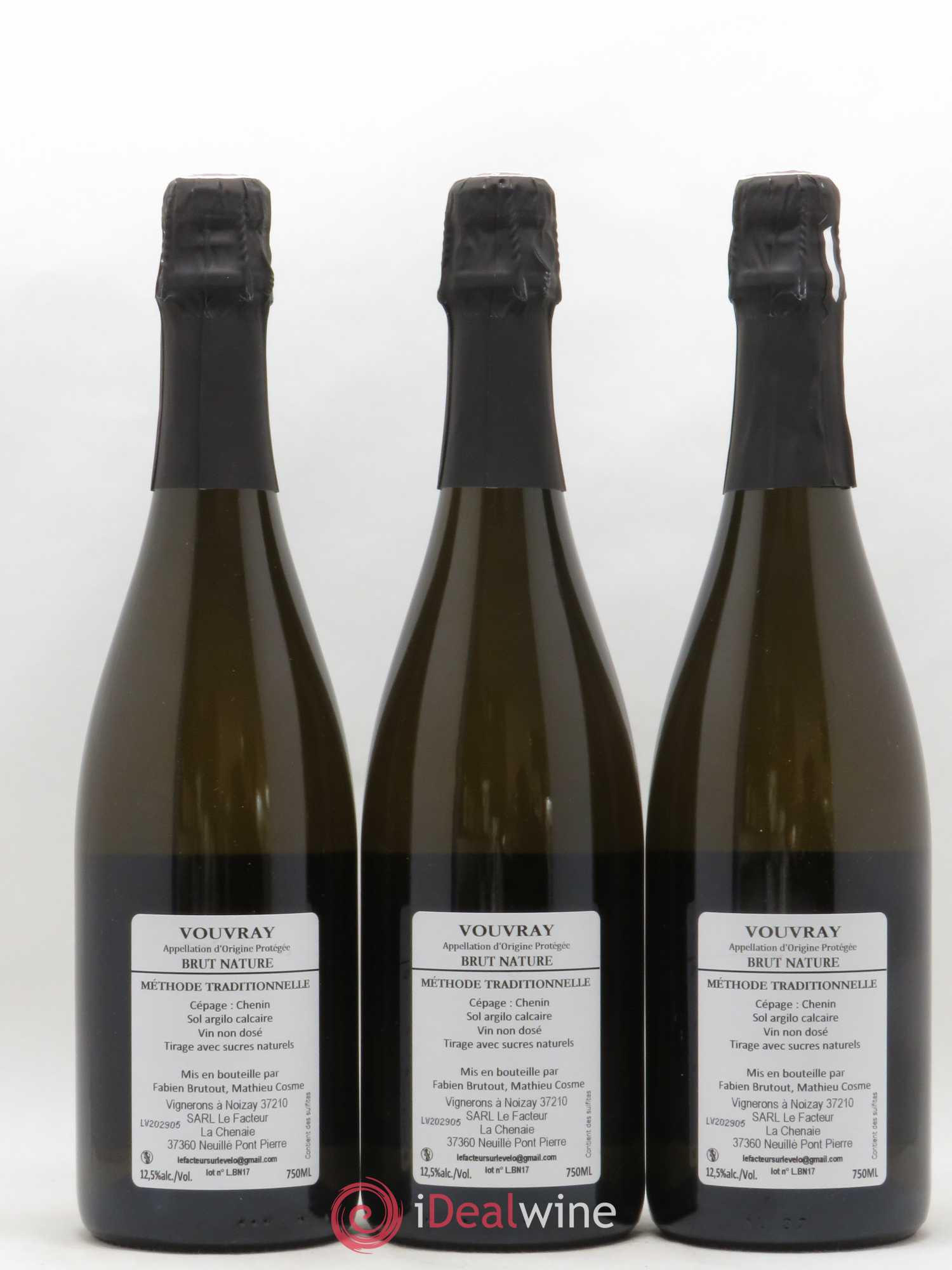 Vouvray Brut Nature Le Facteur à Vélo M Cosme  - Lot de 6 Bouteilles