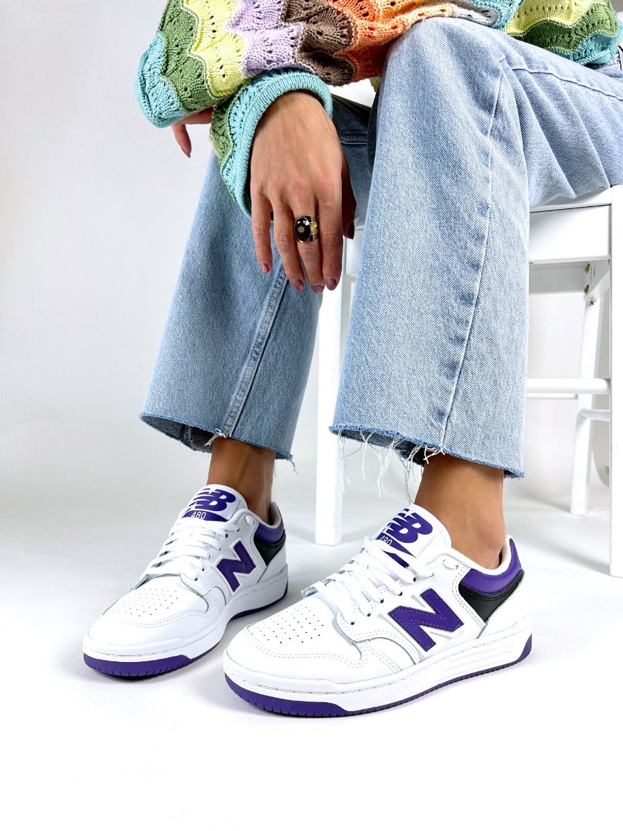 New Balance  BB480 LNGD - Blanc Violet