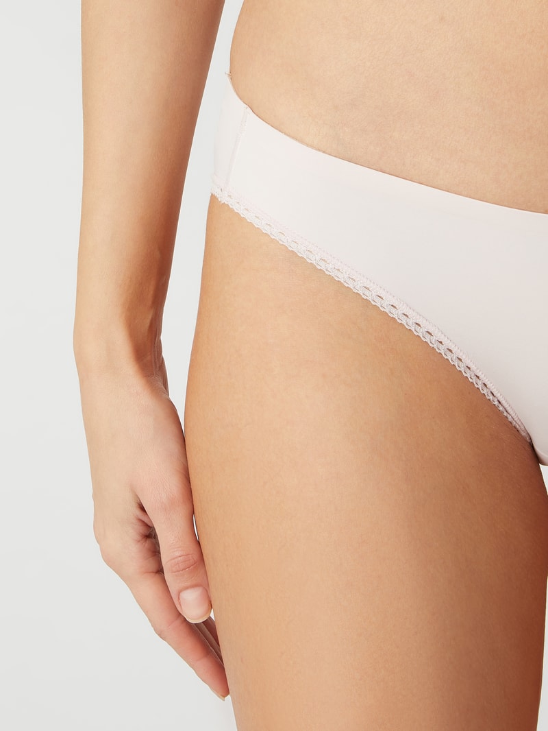 Bustier mit Logo-Bund in hellrosa