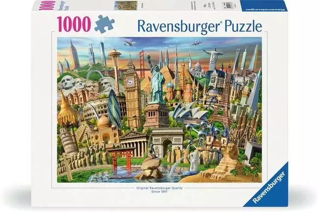 Puzzle 1000 Teile - Sehenswürdigkeiten weltweit