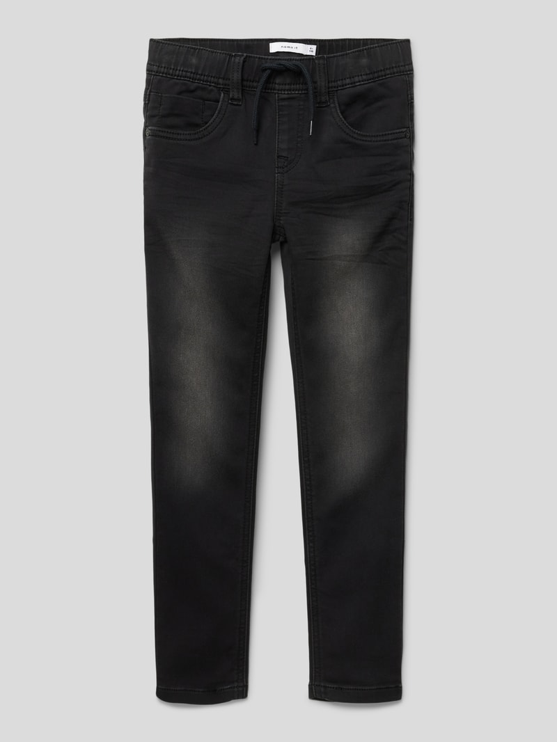 Jeans mit elastischem Bund Modell 'RYAN' in schwarz