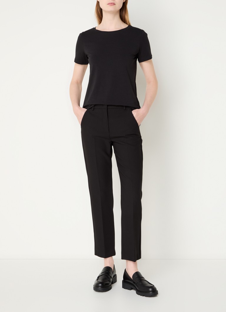 Pantaloni scurți MaxMara Rana cu talie înaltă, croială mulată și buzunare laterale.