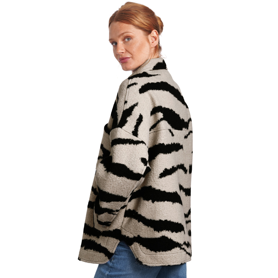 Damen Overshirt mit Allover-Muster