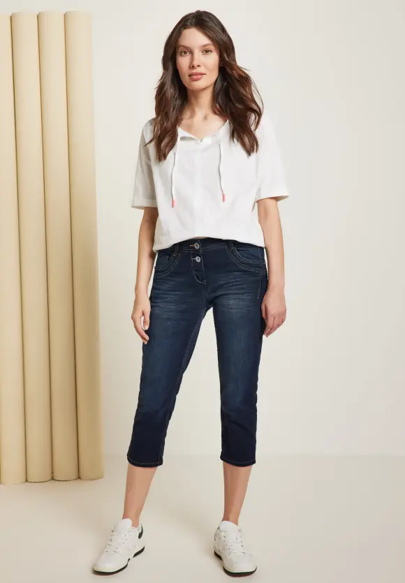 CECIL Loose Fit Jeans in 3/4-Länge