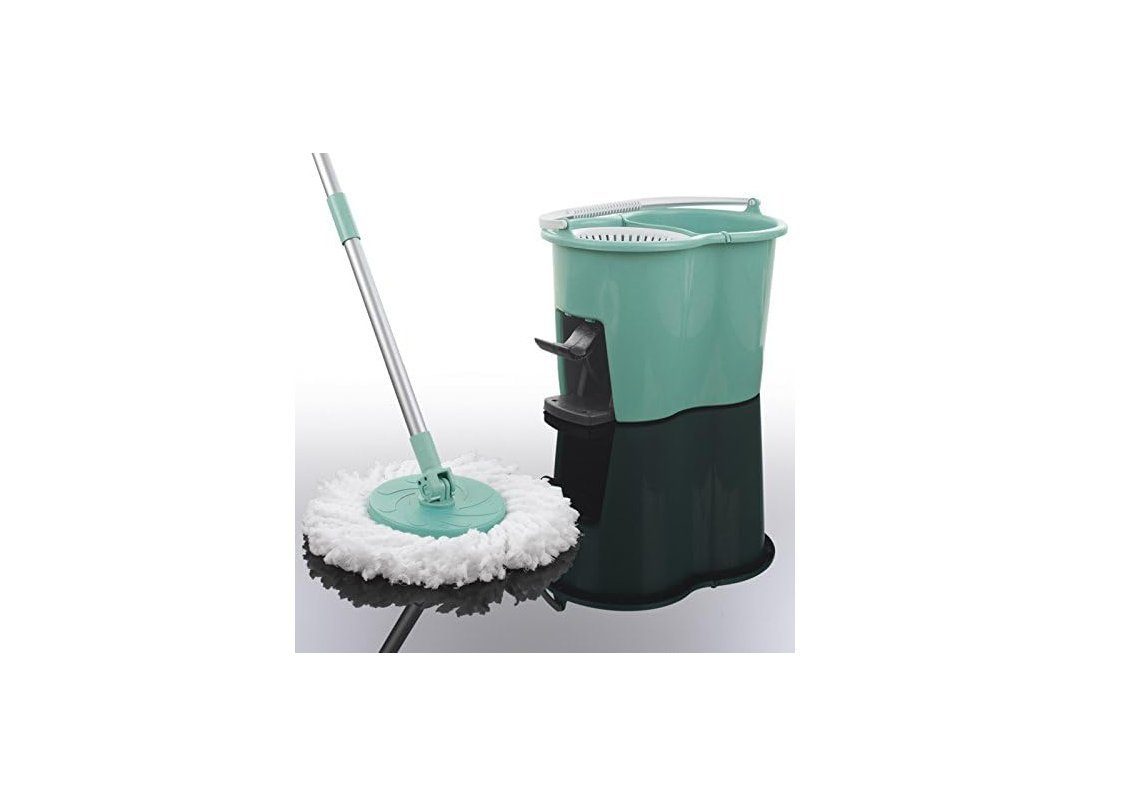 CLEANmaxx Wischmopp Antibakteriell Bodenwischer, Power Wischmopp Zwei-Kammersystem türkis