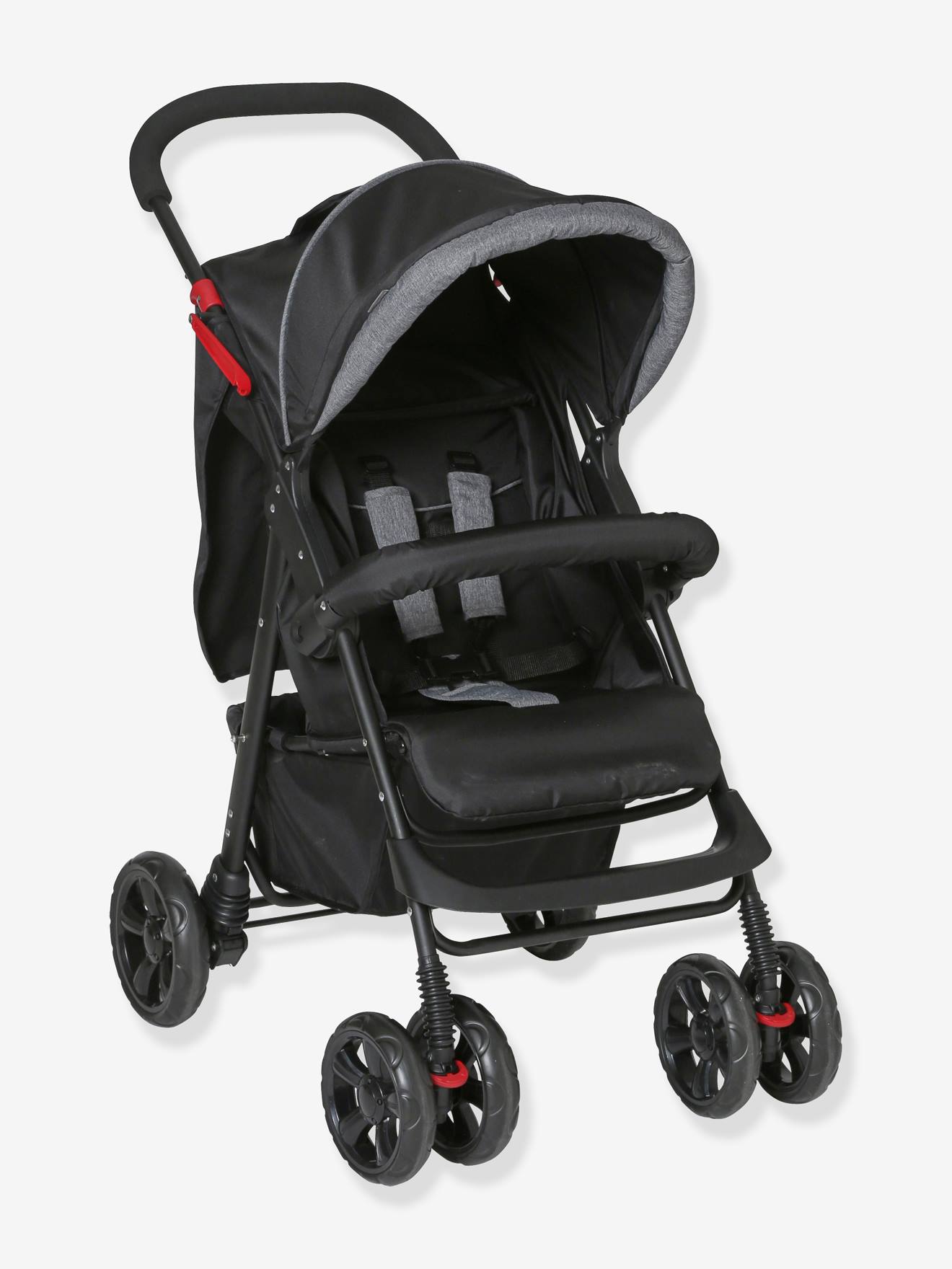 Vertbaudet Kombi-Kinderwagen PRIMACITY + Babyschale PRIMASIT - schwarz/grau