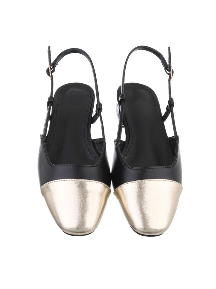 Ital-Design Pump in Schwarz und Gold günstig kaufen